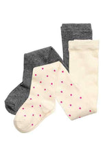 Load image into Gallery viewer, PACK OF 3 PRINTED &amp; PLAIN SOCKS LEGGINGS COTTON JERSY FABRIC
