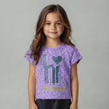 PURPLE "HI IT'S PLAYTIME" T-SHIRT TOP FOR GIRLS