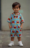 SESAME PRINT WITH SHORTS COTTON JERSY FABRIC BABA SUIT