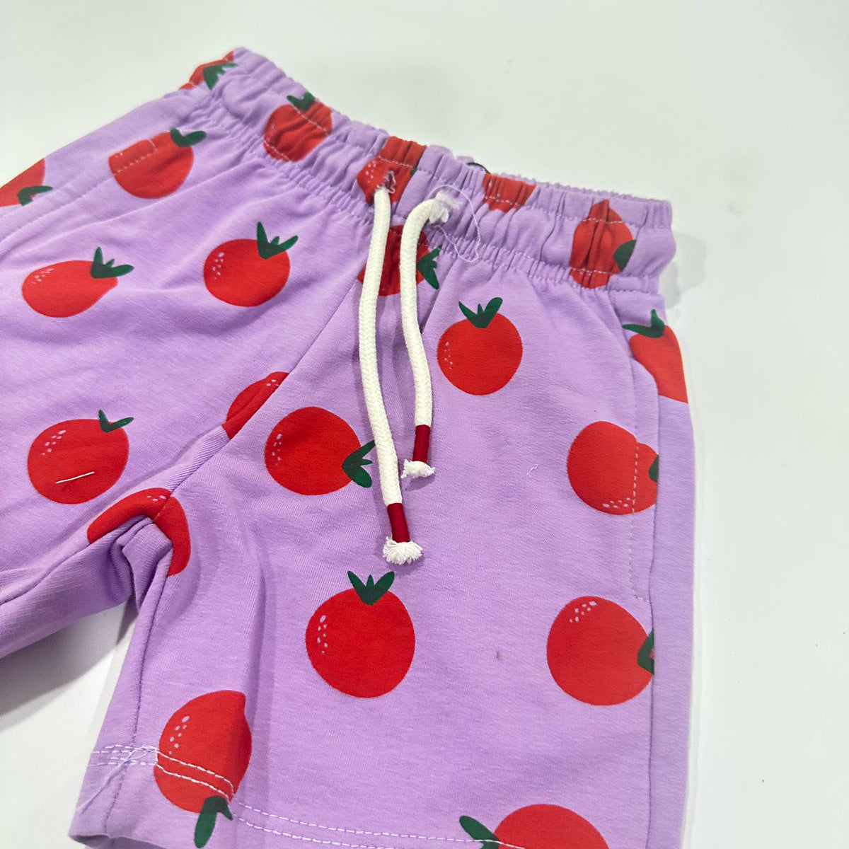 PURPLE TOMATO'S PRINT SHORTS FOR GIRLS