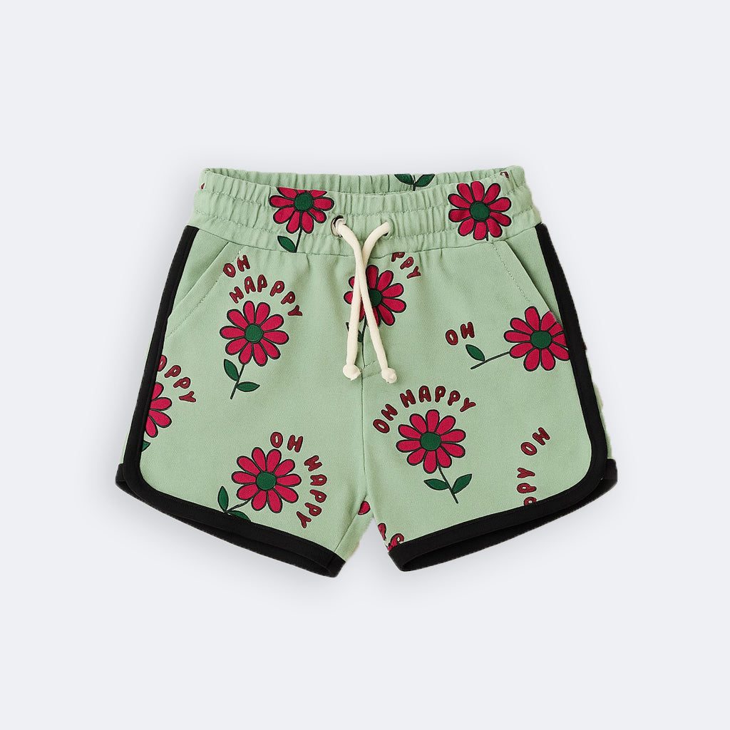 BLUE OH HAPPY DAYS PRINT SHORTS FOR GIRLS Main image