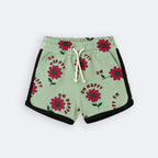 BLUE OH HAPPY DAYS PRINT SHORTS FOR GIRLS