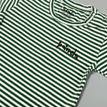 Load image into Gallery viewer, WHITE WITH GREEN STRIPES PANDA HALF SLEEVES T-SHIRT FOR BOYS
