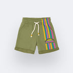 GREEN SUMMER VIBES PRINT SHORTS FOR UNISEX