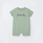 LIGHT GREEN PANDA PRINT HALF BODY ROMPER