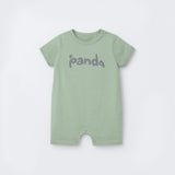 LIGHT GREEN PANDA PRINT HALF BODY ROMPER