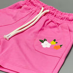 Load image into Gallery viewer, PINK DOUBLE POCKET FLOWERS PRINT SHORTS FOR GIRLS
