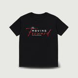 BLACK "MOVING FORWARD" PRINT T-SHIRT FOR MEN