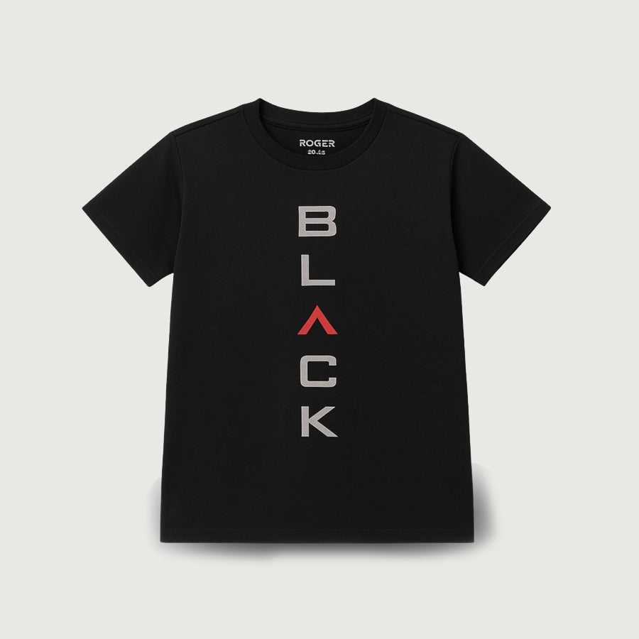 BLACK "BLACK" PRINT T-SHIRT FOR MEN