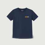 Load image into Gallery viewer, NAVY BLUE &quot;ROGER&quot; PRINT T-SHIRT FOR MEN
