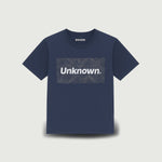 Load image into Gallery viewer, NAVY BLUE &quot;UNKNOWN&quot; PRINT T-SHIRT FOR MEN
