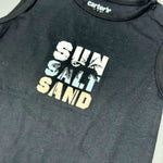 Load image into Gallery viewer, BLACK SUN SALT SAND PRINT HALF BODY ROMPER
