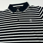 Load image into Gallery viewer, WHITE WITH BLACK SMALL STRIPES STRIPES POLO FOR MEN
