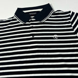 White With Black Small Stripes Polo For Men