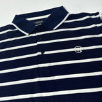 Load image into Gallery viewer, WHITE WITH NAVY BLUE STRIPES POLO FOR MEN
