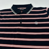 BLACK WITH BROWN & WHITE STRIPES POLO FOR MEN