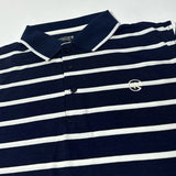 WHITE WITH NAVY BLUE STRIPES POLO FOR MEN