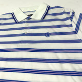 WHITE WITH BLUE STRIPES POLO FOR MEN