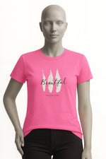 Load image into Gallery viewer, PINK BEAUTIFUL PRINT T-SHIRT FOR WOMEN
