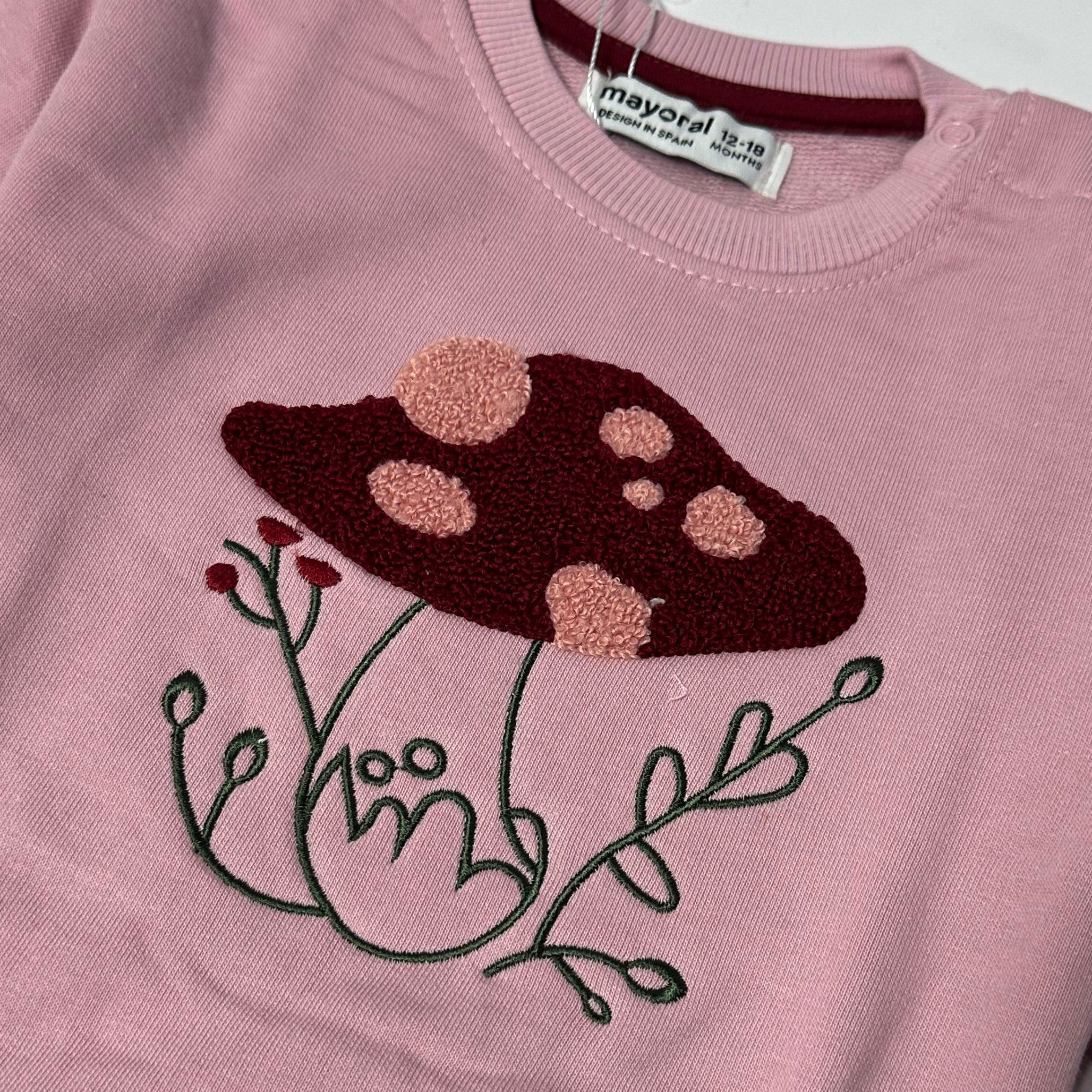 Pink Mashroom Terry Fabric Sweatshirt Secondary image