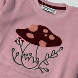 Pink Mashroom Terry Fabric Sweatshirt