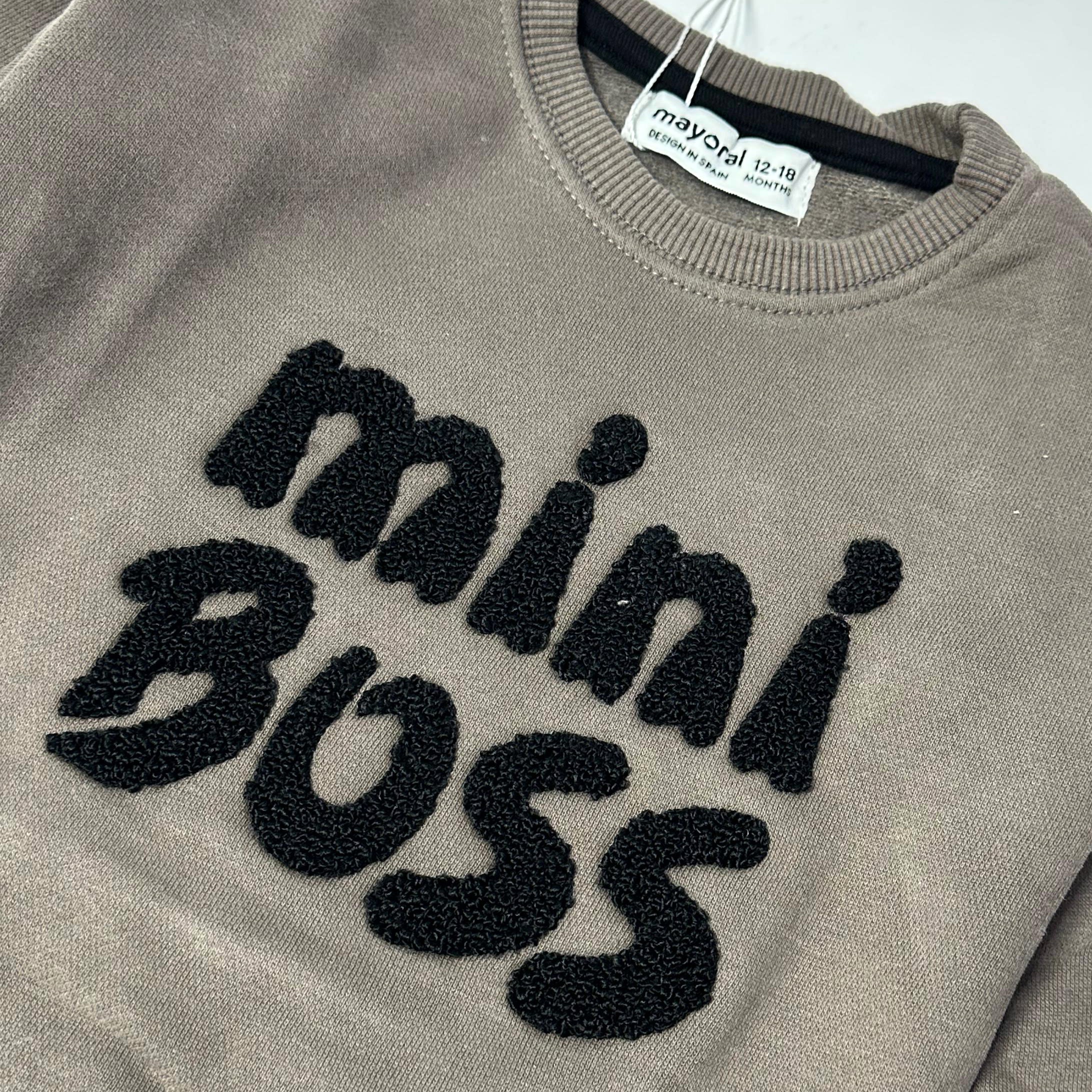 Dark Grey Mini Boss Terry Fabric Sweatshirt Secondary image