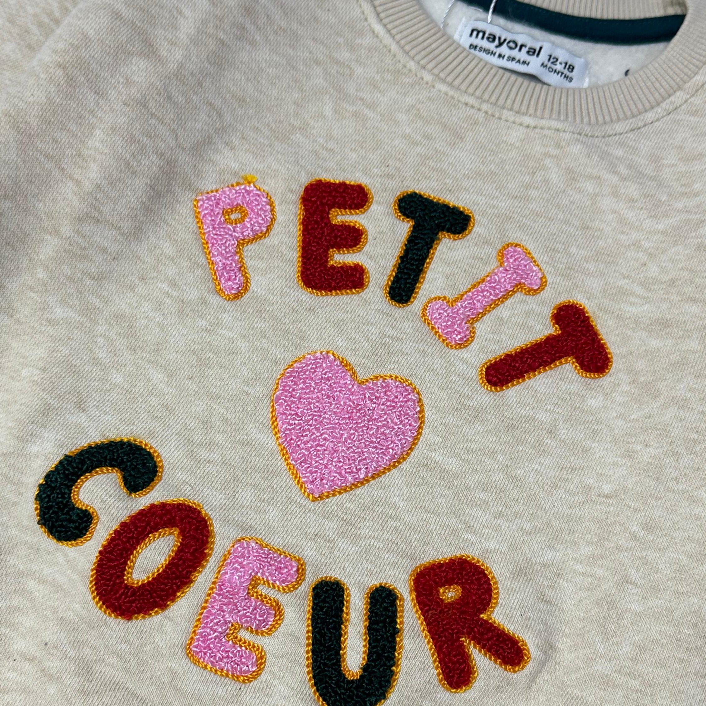 Cream Petit Fleece Fabric Sweatshirt Secondary image