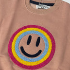 Peach Smile Fleece Fabric Sweatshirt