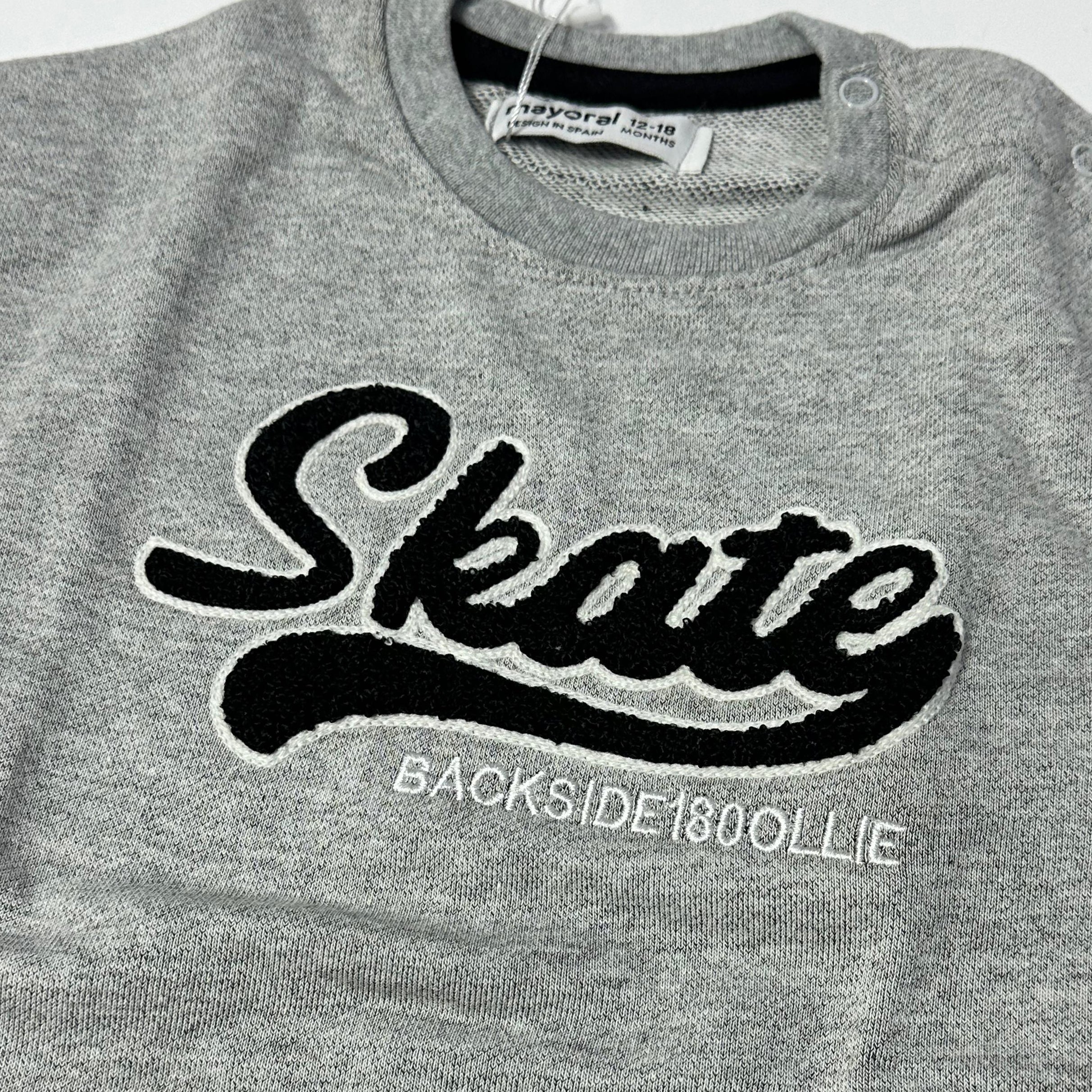 Hazel Grey Skate Terry Fabric Sweatshirt Secondary image