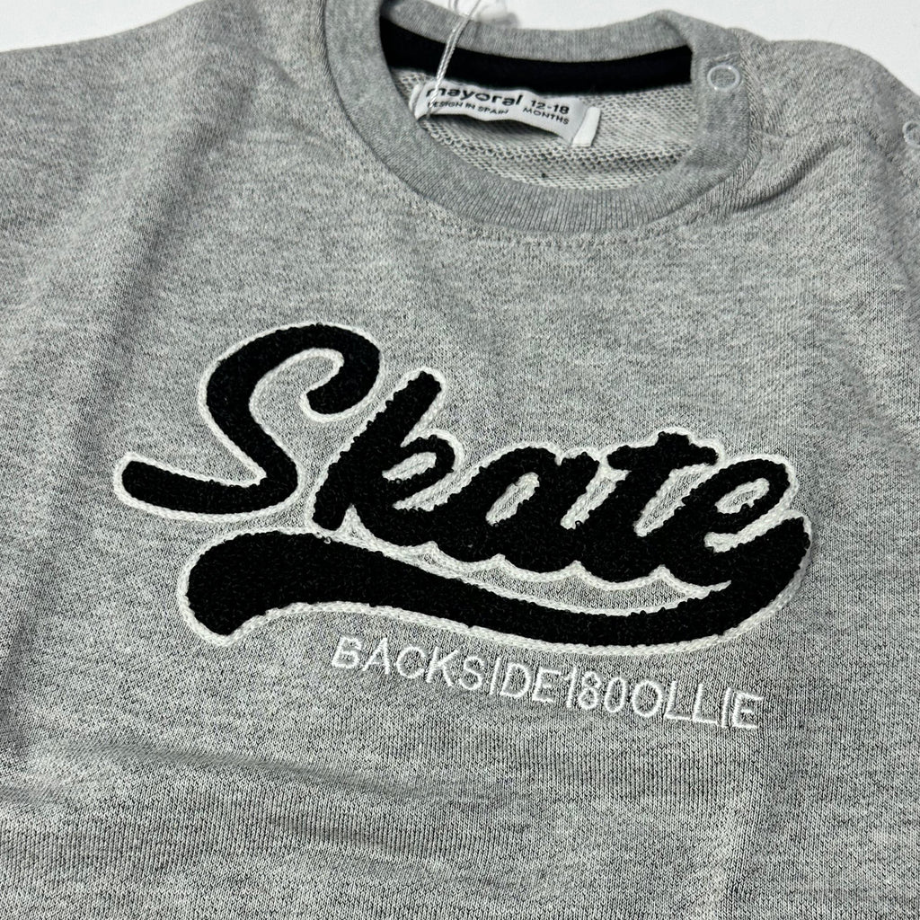 Hazel Grey Skate Terry Fabric Sweatshirt