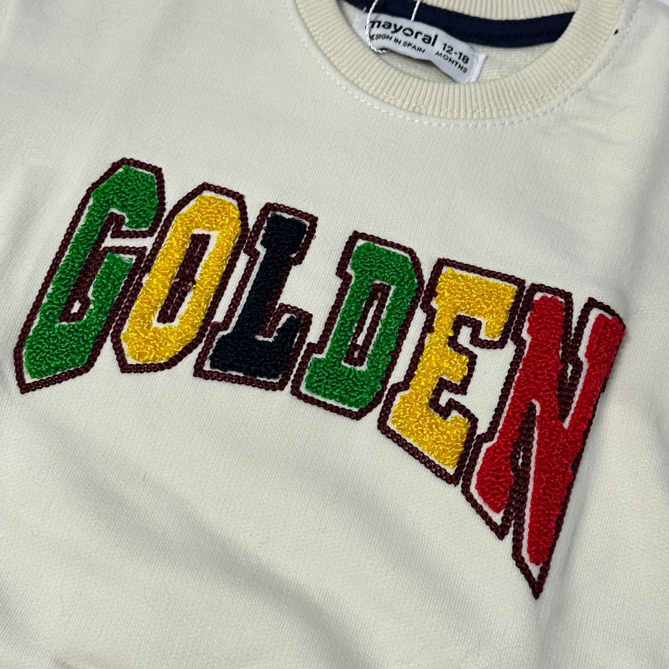 Cream Golden Terry Fabric Sweatshirt Secondary image