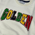 Cream Golden Terry Fabric Sweatshirt