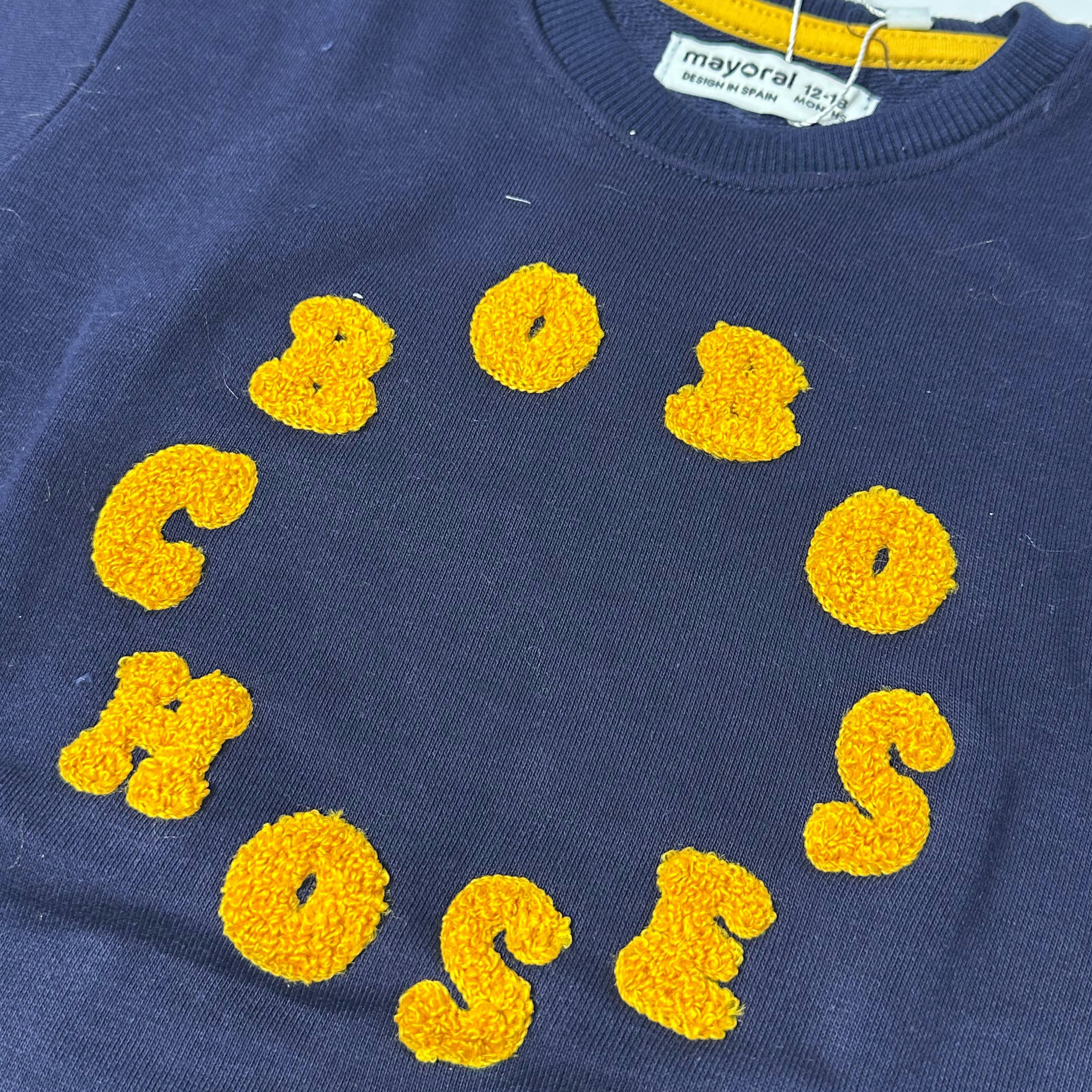 Navy Choose Terry Fabric Sweatshirt Secondary image