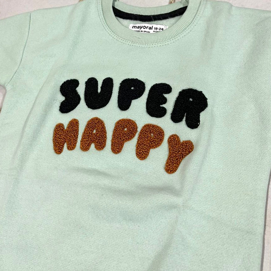 Sea Green Super Happy Fleece Fabric Sweatshirt Secondary image