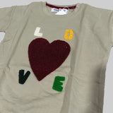 Beige Love Fleece Fabric Sweatshirt