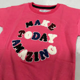 Blush Pink Make Today Fleece Fabric Sweatshirt