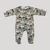 Grey Ducks Print Romper For Winters