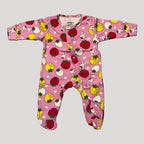 Pink Strawberry Print Romper For Winters