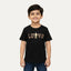 Black Luvr Print Half Sleeves T-Shirt For Boys