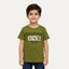 Green Courage Print Half Sleeves T-Shirt For Boys