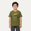 Green Wake Up Every Morning Printed Half Sleeves T-Shirt For Boys