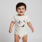 White Elephant Print Half Body Romper For Summers