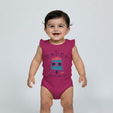 Blush Pink Daddy Cool Pop Print Half Body Romper For Summers