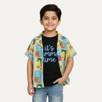 Mix It's Summer Time Print Casual Shirt For Boys