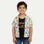 White Smile Emoji Print Casual Shirt For Boys