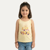 Yellow Sun Shine Print T-shirt Top For Girls