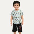 Sky Blue Snoopy Print Suit For Summers