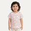 Pink Elephants Print T-shirt Top For Girls
