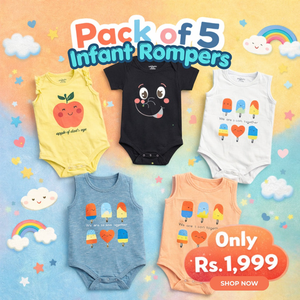 Pack Of 5 Summer Rompers ( Randomly Selected By Expo City )