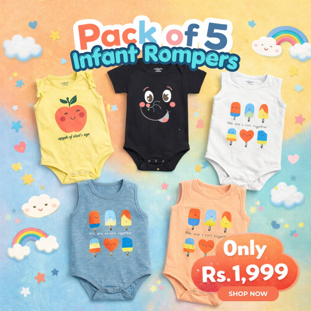 Pack Of 5 Summer Rompers ( Randomly Selected By Expo City )